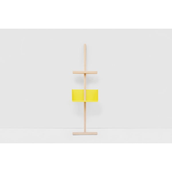 Drewniany stojak z żółtą półką MWA Stilt Yellow