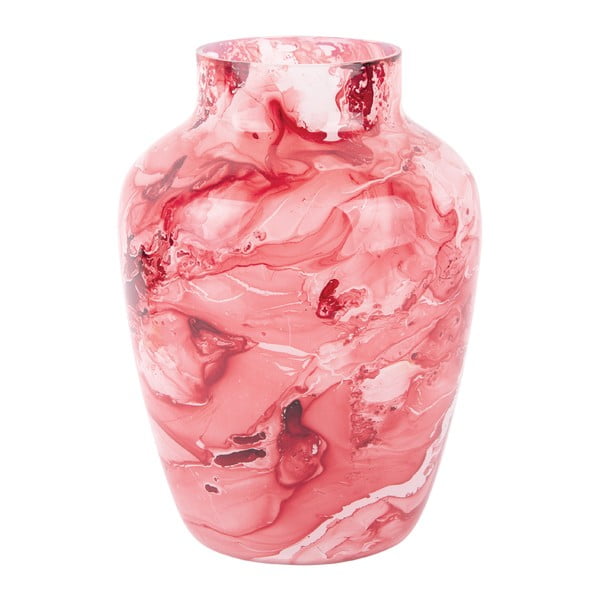 Jasnoczerwony szklany wazon Blended – PT LIVING