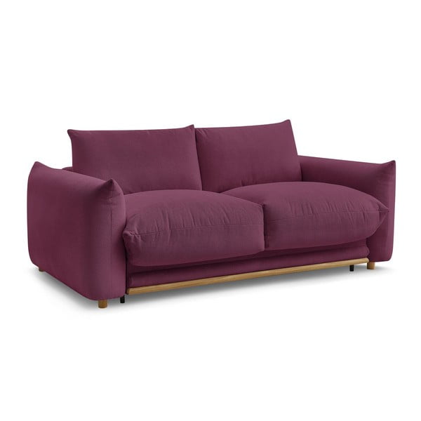 Bordowa rozkładana sofa 214 cm Ernest – Bobochic Paris-image-3