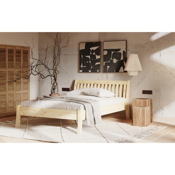 Łóżko jednoosobowe z litego drewna sosnowego 90x200 cm Tonja – Olivia Living-image-4