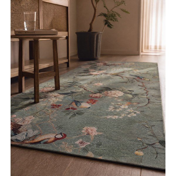 Jasnozielony chodnik odpowiedni do prania 52x200 cm Ricci Monet – Universal-image-3
