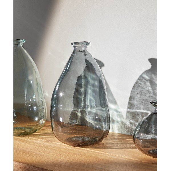 Niebieski wazon ze szkła z recyklingu (wysokość 36 cm) Brenna – Kave Home-image-1