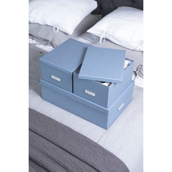 Kartonowe pojemniki z pokrywką zestaw 3 szt. Inge – Bigso Box of Sweden-image-1