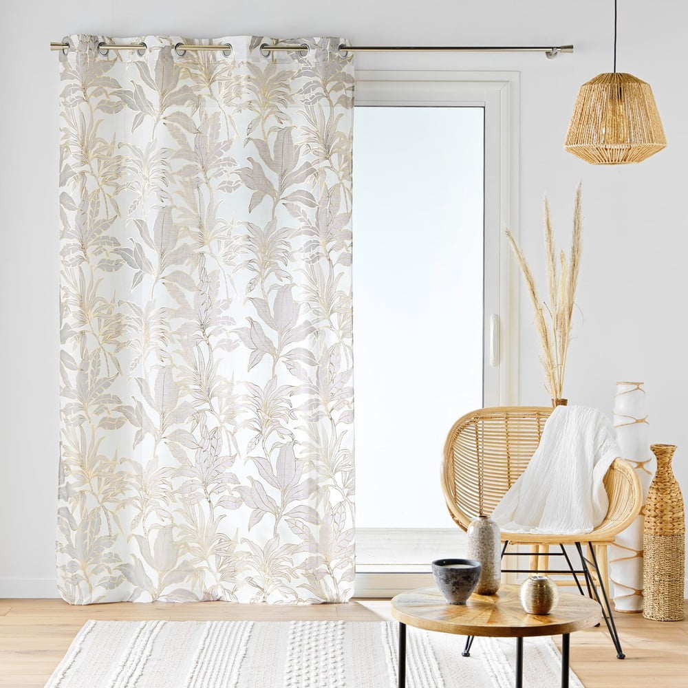Firanka w beżowo-złotym kolorze 35x240 cm Vayana – douceur d'intérieur (zdjęcie 5)