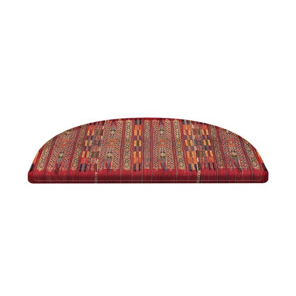 Czerwone dywaniki na schody zestaw 16 szt. 65x20 cm Anatolia – Vitaus