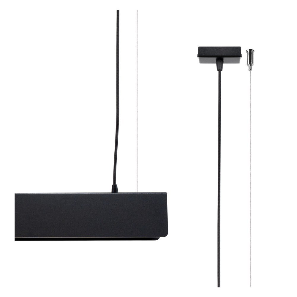 Czarna metalowa lampa wisząca LED Nebula – Sollux (zdjęcie 8)