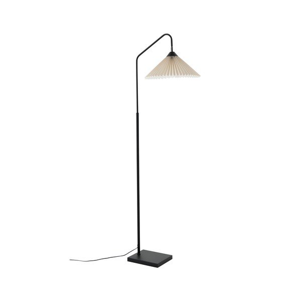 Czarna/kremowa tekstylna lampa stojąca z elastyczną konstrukcją (wysokość 155 cm) Kate – Ellos Home