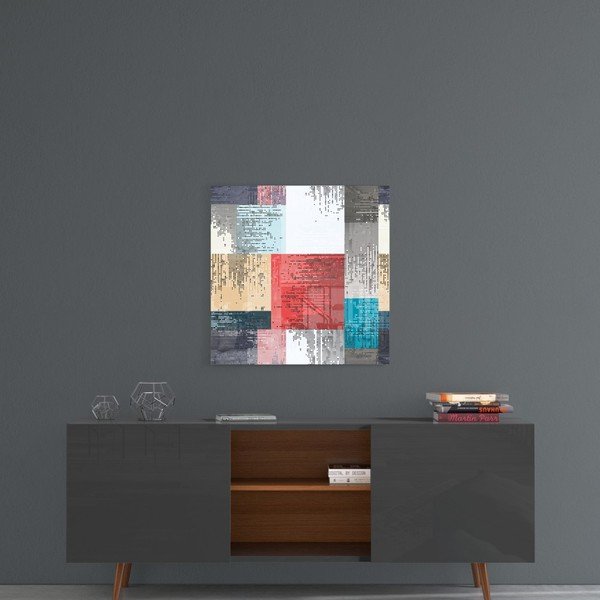 Szklany obraz Insigne Patchwork, 40x40 cm-image-1