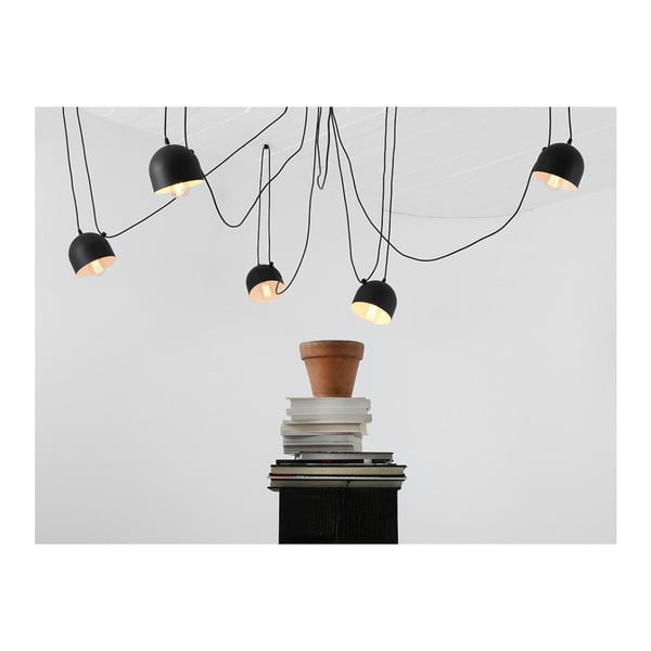 Czarna lampa wisząca na 6 żarówek CustomForm Popo-image-2