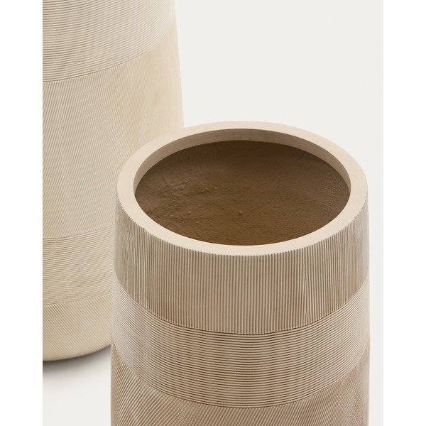 Osłonki na doniczki zestaw 2 szt. z cementu ø 45 cm Tival – Kave Home-image-3