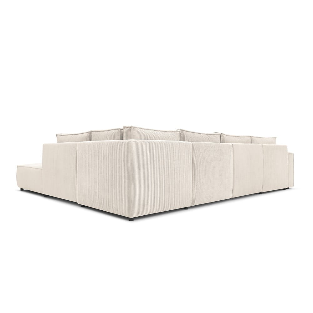 Kremowy sztruksowy narożnik (prawostronny/w kształcie litery U) Nihad modular – Bobochic Paris (zdjęcie 6)