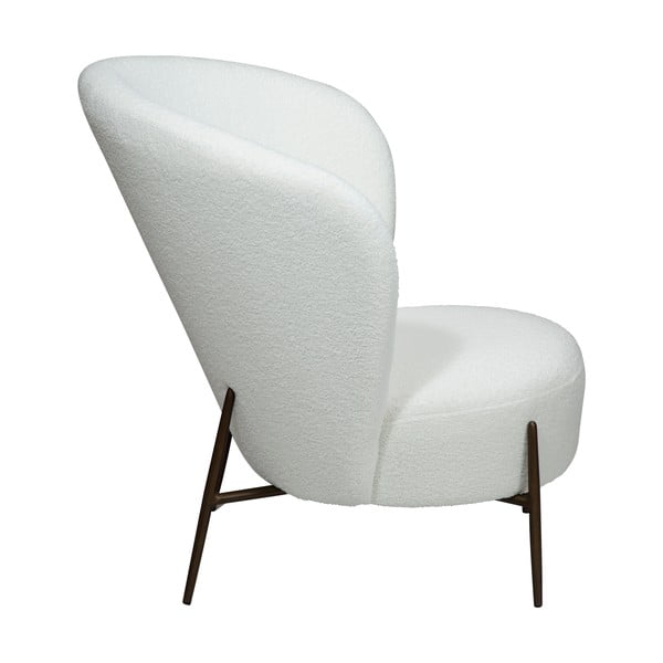 Biały fotel z materiału bouclé Orbit – DAN-FORM Denmark-image-3