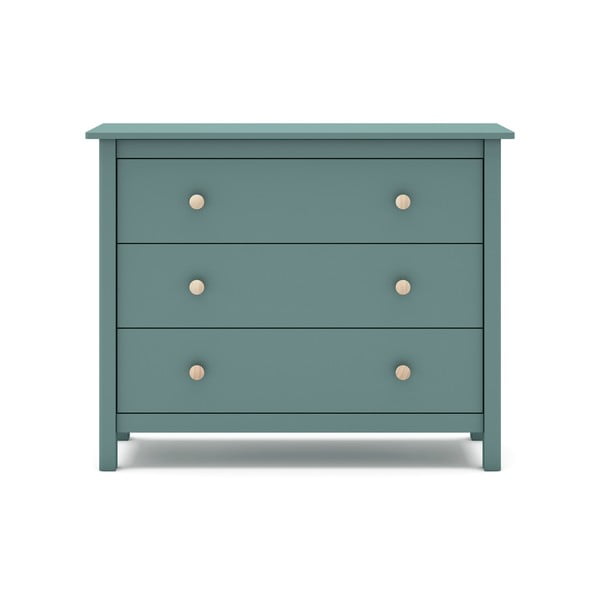 Morska niska komoda dziecięca z drewna sosnowego 100x80 cm Max – Marckeric-image-3