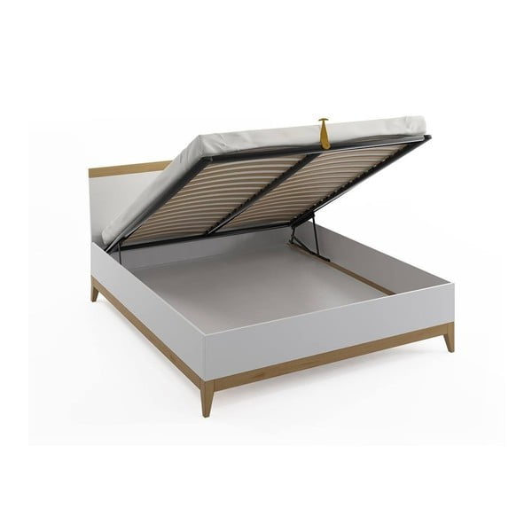 Łóżko 2-osobowe z litego drewna sosnowego SKANDICA Livia BC, 140x200 cm-image-2