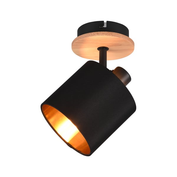 Czarno-naturalna lampa punktowa ø 12 cm Tommy – Reality-image-3