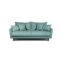 Turkusowa sztruksowa rozkładana/ze schowkiem sofa 215 cm Bjork – Bonami Selection