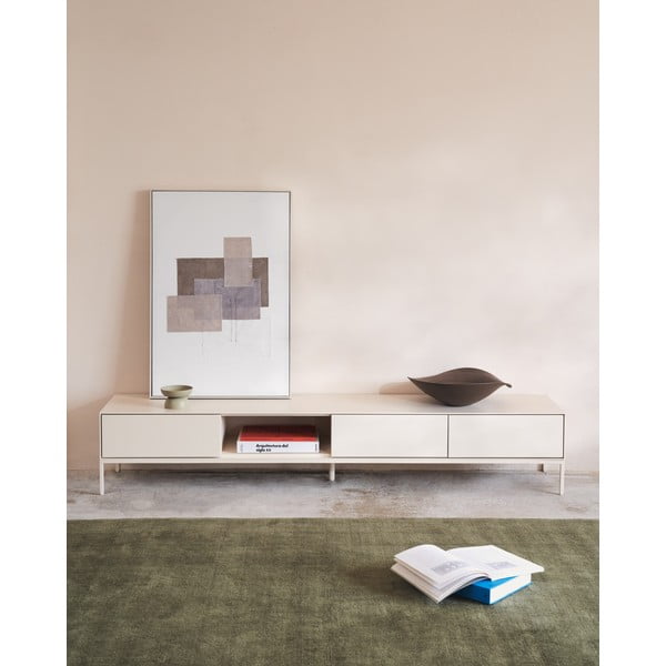 Biała szafka pod TV 195x35 cm Vedrana – Kave Home-image-1