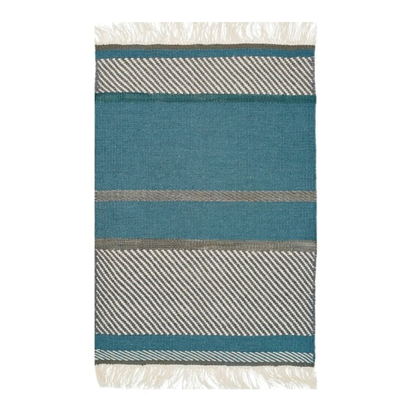 Dywan ręcznie tkany Linie Design Unito Blue, 140x200 cm