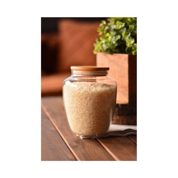 Szklany pojemnik z bambusowym wieczkiem Bambum Rella Small-image-3