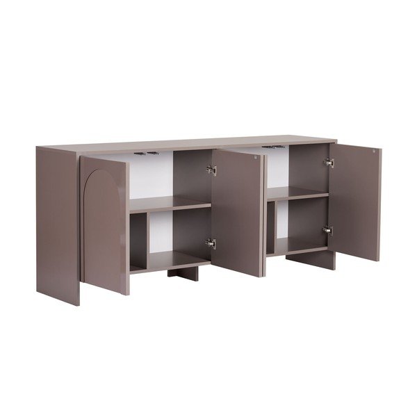 Szarobrązowa komoda 180x80x45 cm Arlen  – Kalune Design-image-4
