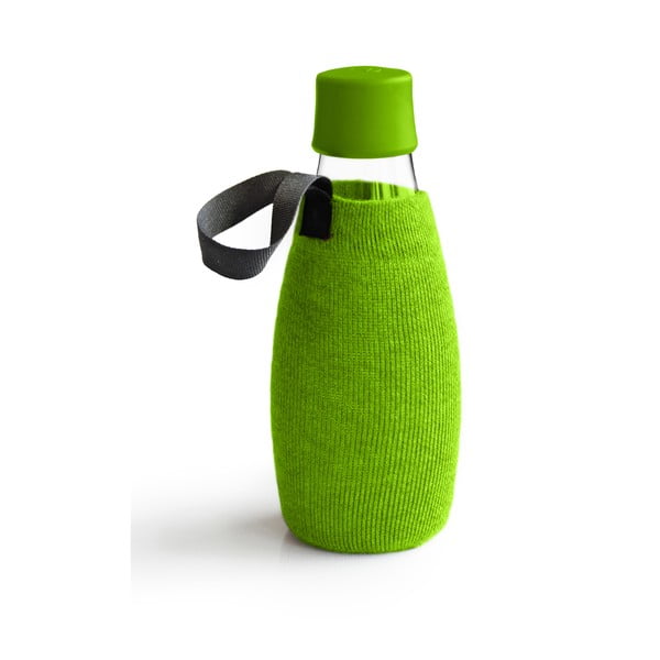 Zielony pokrowiec na szklaną butelkę ReTap, 300 ml
