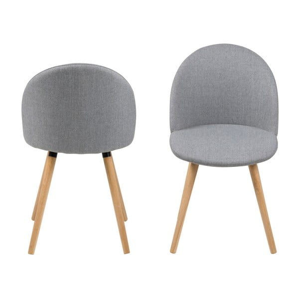 Zestaw 2 jasnoszarych krzeseł Actona Manley-image-1