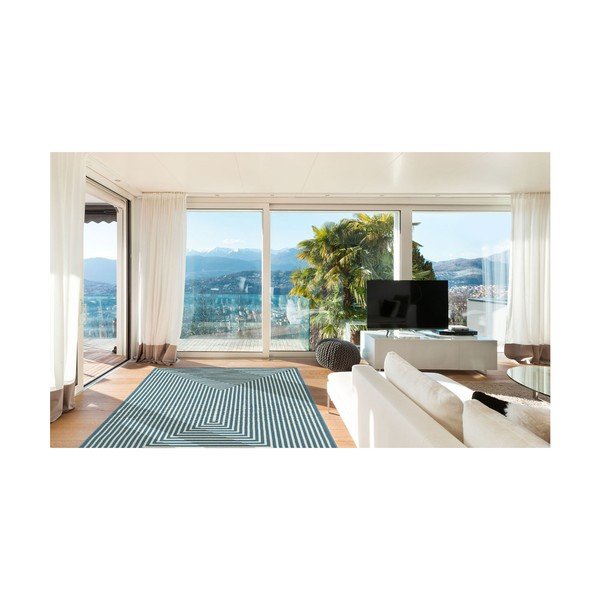 Niebieski dywan odpowiedni na zewnątrz Floorita Braid, 133x190 cm-image-4