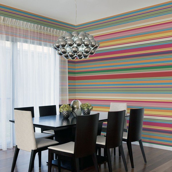 Tapeta wielkoformatowa Artgeist Subdued Stripes, 200x154 cm-image-1