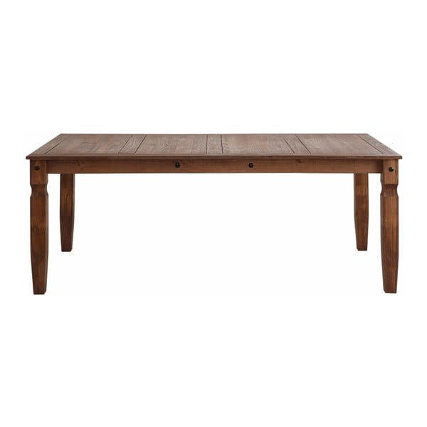 Ciemnobrązowy stół z litego drewna sosnowego Støraa Alfredo, 200x100 cm