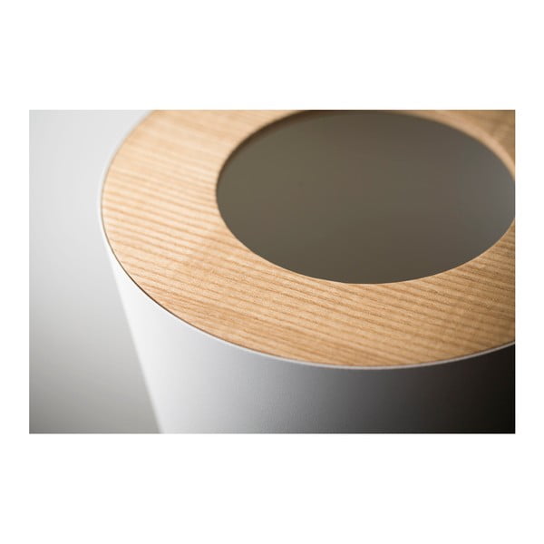 Biały kosz na śmieci YAMAZAKI Rin Round-image-3