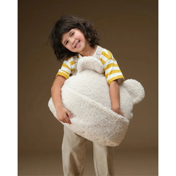 Kremowa poduszka na sofę dziecięcą z materiału bouclé Teddy Pouch – Wigiwama-image-4