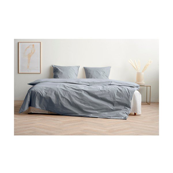 Niebieska pościel dwuosobowa z perkalu bawełnianego 200x220 cm Crisp – Södahl-image-2
