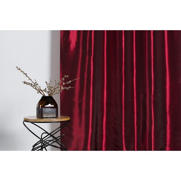 Bordowa zasłona 140x245 cm Royal Taffeta – Mendola Fabrics-image-2