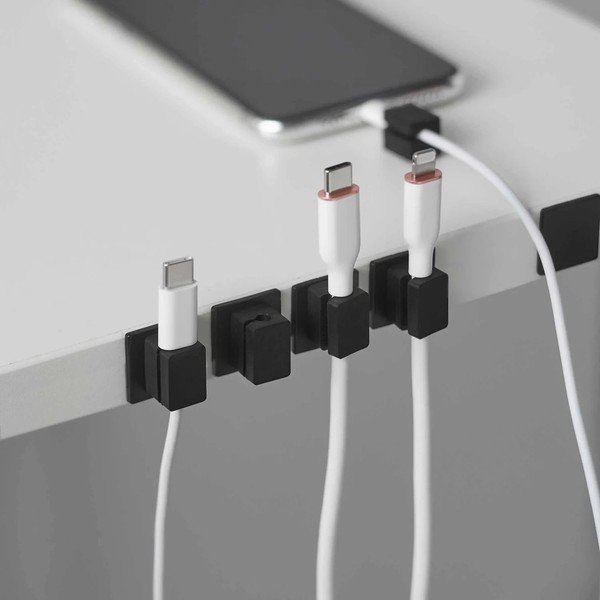 Czarne metalowe organizery zestaw 5 szt. na kable Smart – YAMAZAKI-image-4