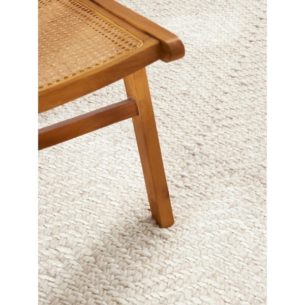 Kremowy chodnik z mieszanki wełny tkany ręcznie 80x200 cm Majoli – Elle Decoration-image-4