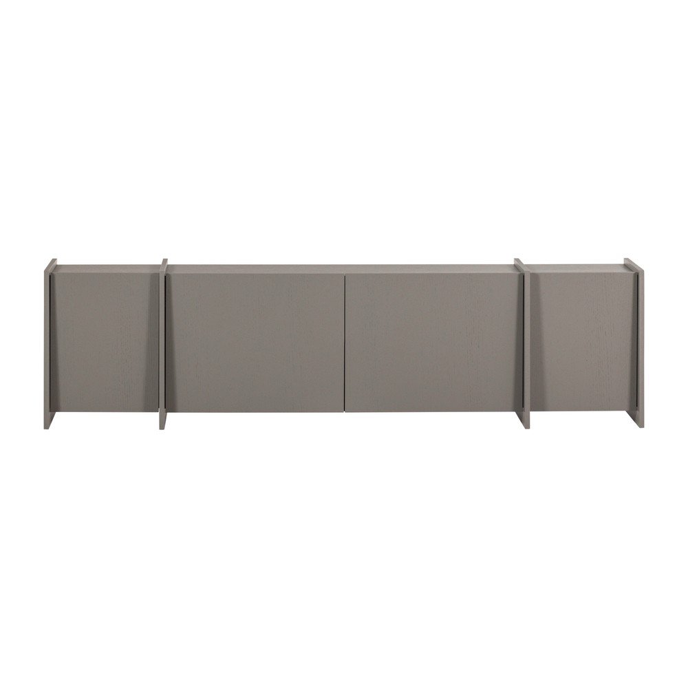 Szara szafka pod TV w dekorze jesionu 200x53x44 cm Brock – WOOOD