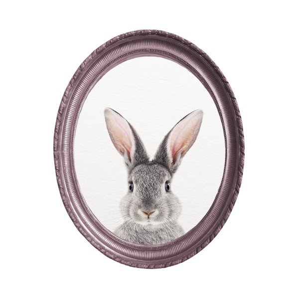Owalny obraz Really Nice Things Rabbit, 40x50 cm