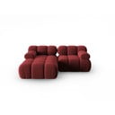 Czerwona aksamitna sofa 191 cm Bellis – Micadoni Home