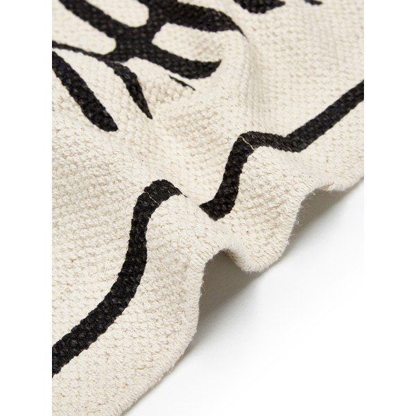 Beżowo-czarny ręcznie tkany bawełniany dywan Westwing Collection Rita, 70 x 140 cm-image-2