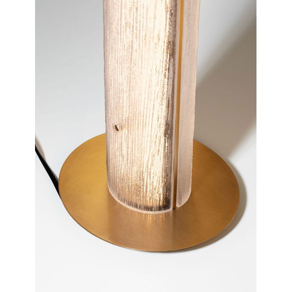 Metalowa lampa stołowa LED w kolorze mosiądzu ze szklanym kloszem (wysokość 40 cm) Gloree – Nova Luce-image-3