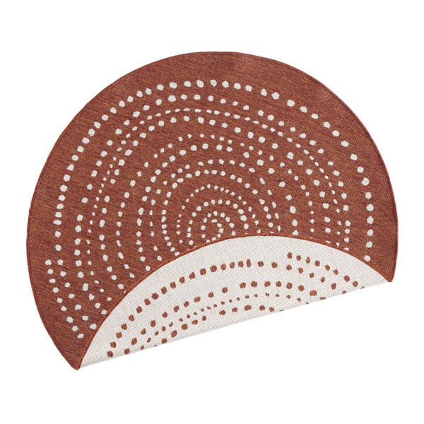 Czerwony okrągły dywan odpowiedni na zewnątrz NORTHRUGS Bali, ⌀ 140 cm-image-3