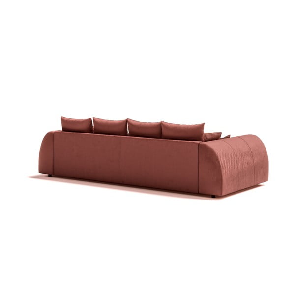 Ceglasta sztruksowa sofa 310 cm Vanessa – Ropez-image-2
