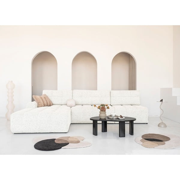 Kremowy rozkładany narożnik modułowy ze schowkiem (lewostronny) Lulu – Miuform-image-1