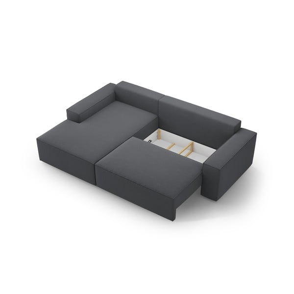 Ciemnoszary rozkładany narożnik (lewostronny) Jodie – Micadoni Home-image-4