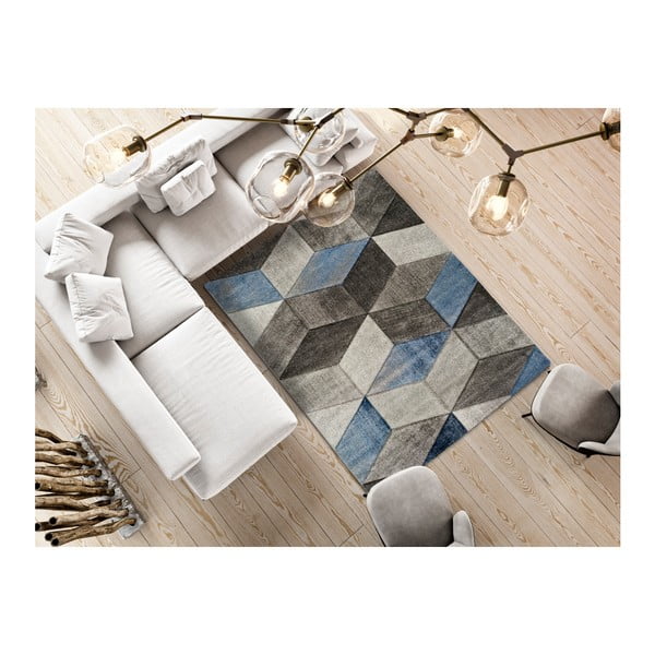 Niebiesko-szary dywan Universal Indigo Azul Robo, 140x200 cm-image-1