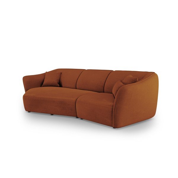 Ceglasty narożnik z materiału bouclé Tokyo – Cosmopolitan Design-image-1