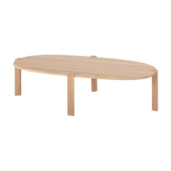 Stolik z litego drewna dębowego w naturalnym kolorze 80x150 cm Kulin – Gazzda