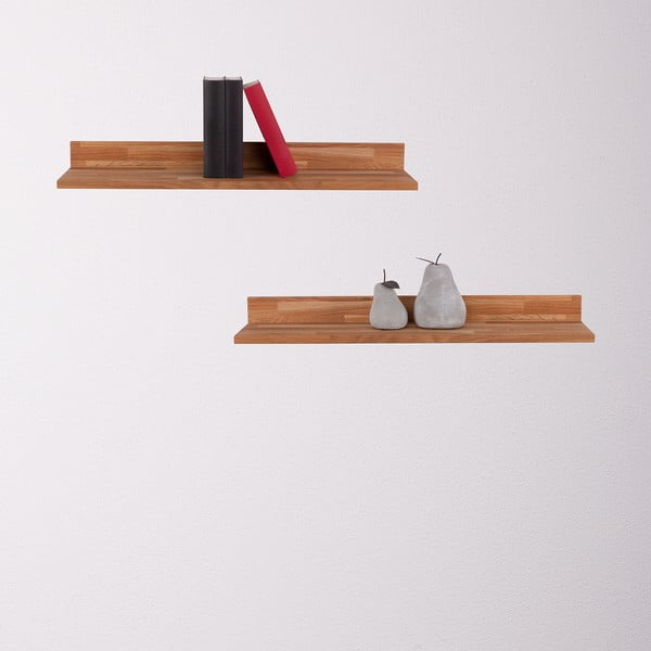 Półka na zdjęcia z litego drewna dębowego 60 cm Kalle – Interia Home & Living-image-1