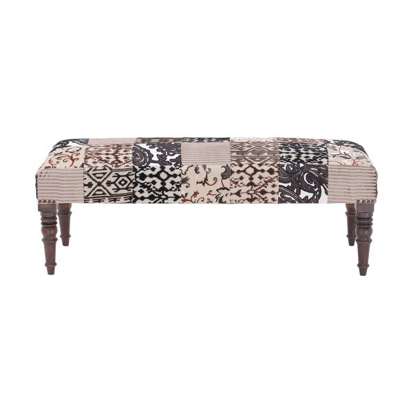 Ławeczka Patchwork Brown/Beige-image-2