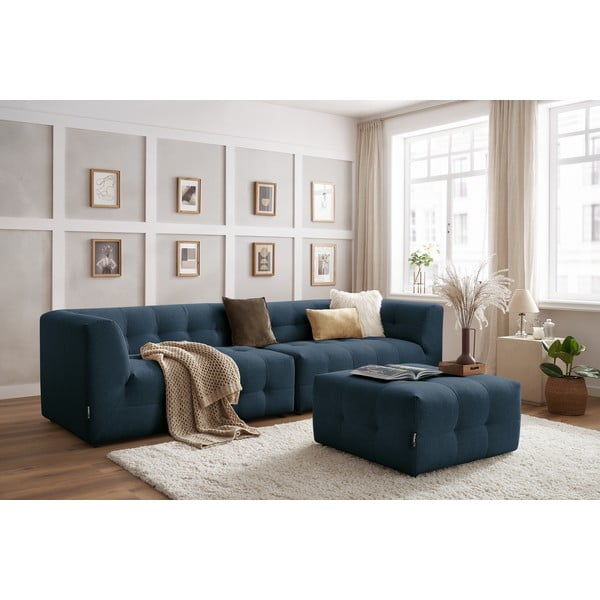 Ciemnoniebieska sofa 324 cm Kleber – Bobochic Paris-image-1